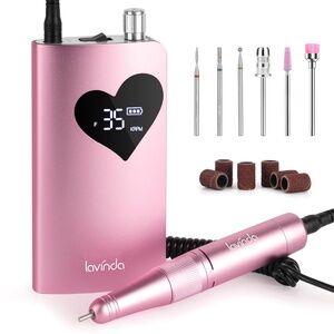Lavinda Pink Electric Nail Drill 35000RPM